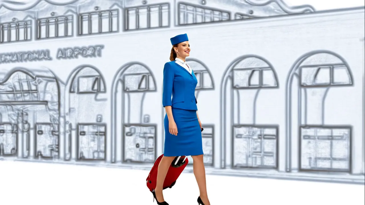 Cabin crew walking together in our welcome video